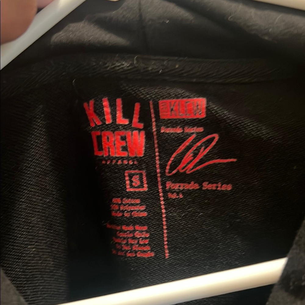 Women’s Adult Small Kill Crew Black and Red Sweatshirt Hoodie - Picture 3 of 3